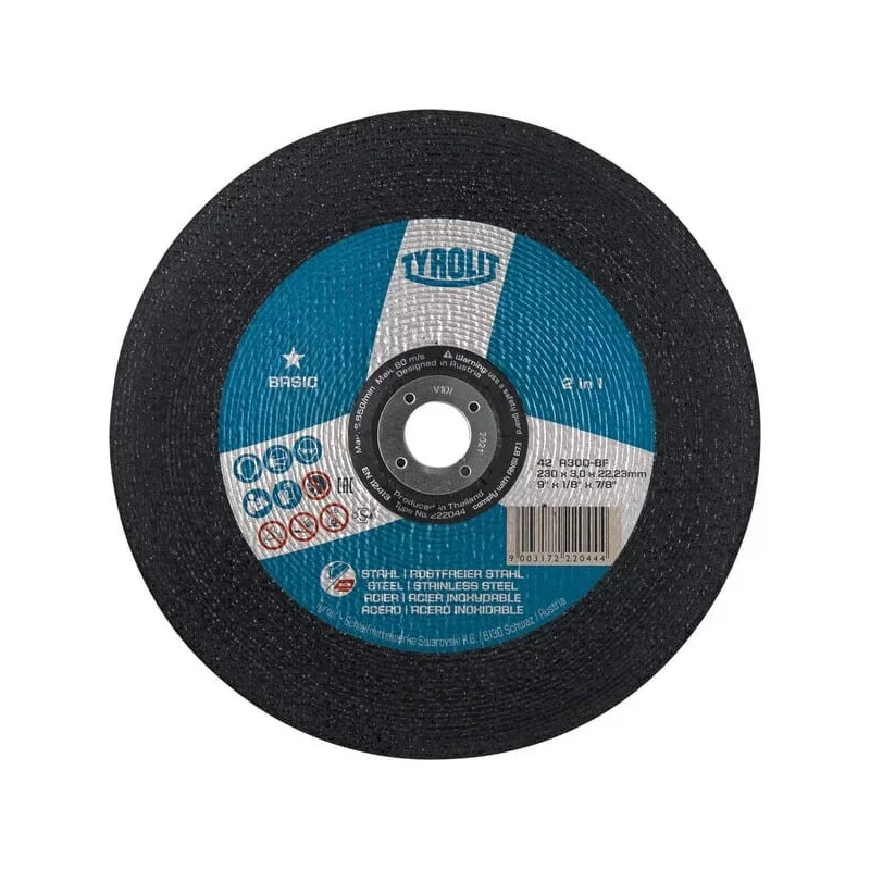 Disque à tronçonner abrasif Tyrolit Basic* 2in1